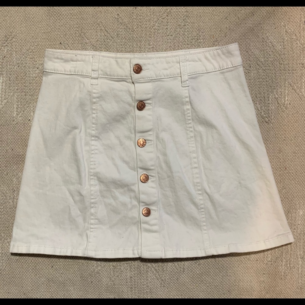 white button up skirt